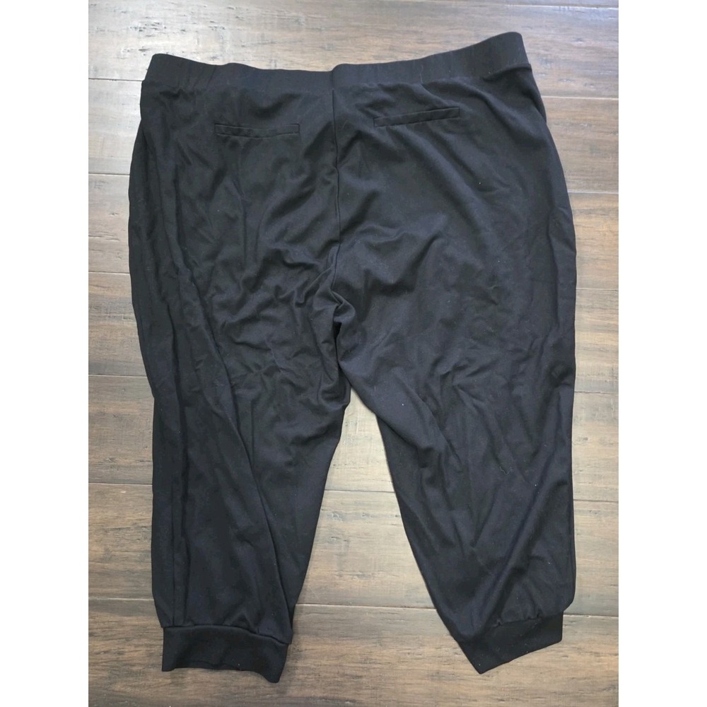 Torrid Black Ponte Jogger Pants Plus Size 4X Cropped Zip Pockets - Picture 4 of 6
